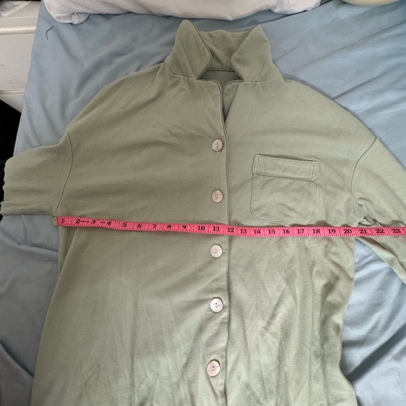 Green sleepwear button up - Picture 6 of 10